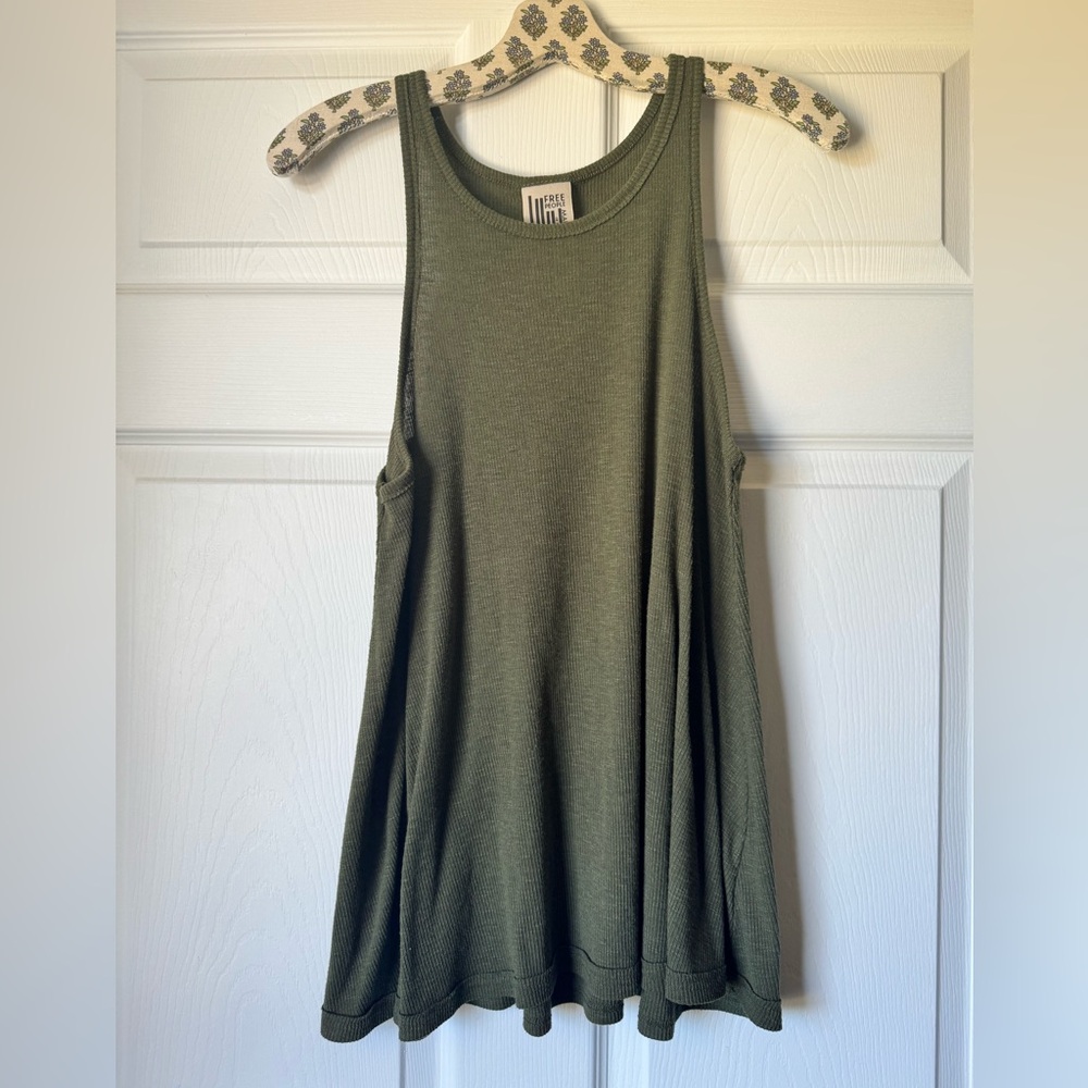 Free People Olive Green Tank Top Size Large